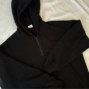 Black Women's Quarter-Zip Hoodie